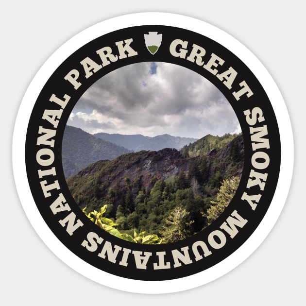 Great Smoky Mountains National Park circle Sticker by nylebuss